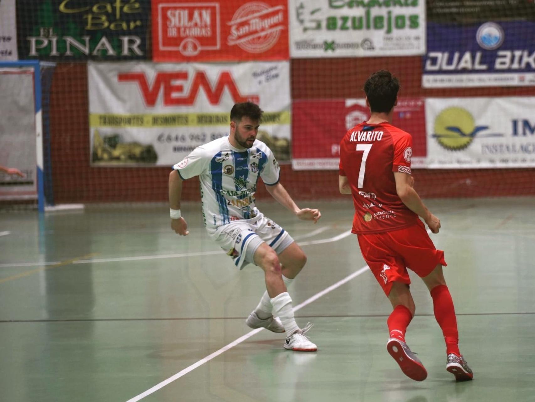 Dani Martín en un partido con el Club Atlético Benavente Fútbol Sala.