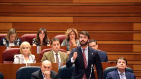 Juan García-Gallardo, durante su intervención en las Cortes